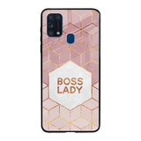 Boss Lady Samsung Galaxy M31 Prime Glass Back Cover Online