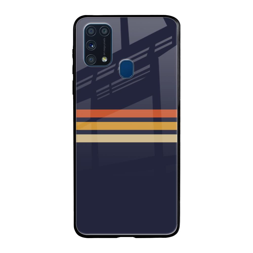 Tricolor Stripes Samsung Galaxy M31 Prime Glass Cases & Covers Online