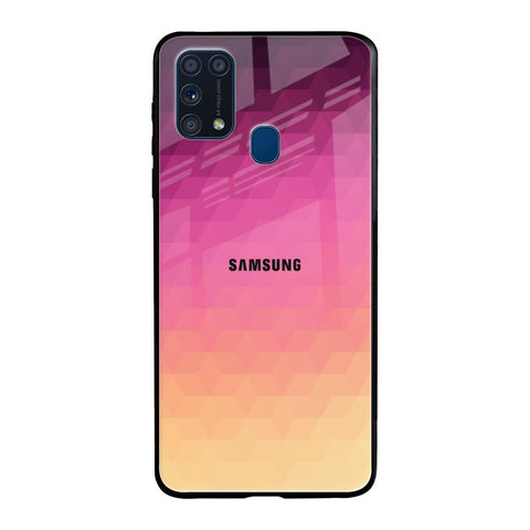 Geometric Pink Diamond Samsung Galaxy M31 Prime Glass Back Cover Online