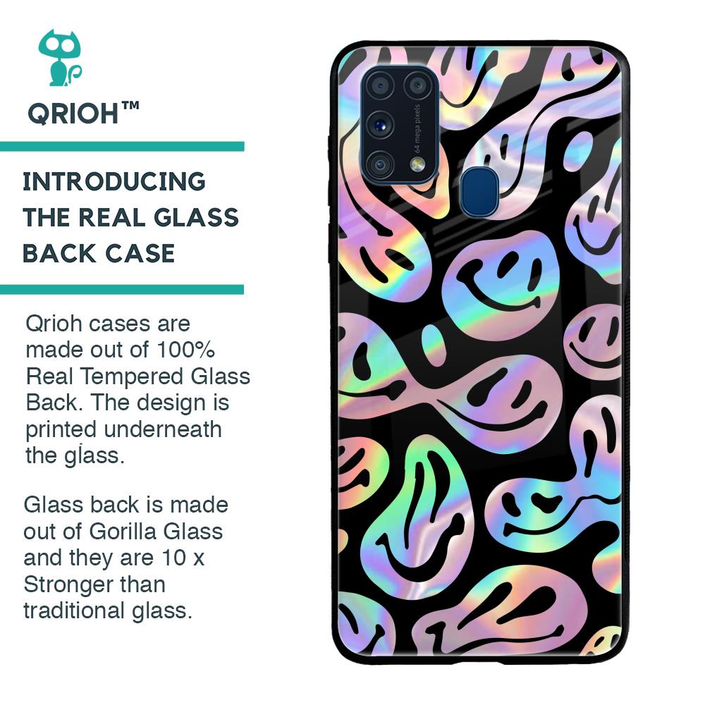 Acid Smile Glass Case for Samsung Galaxy M31 Prime