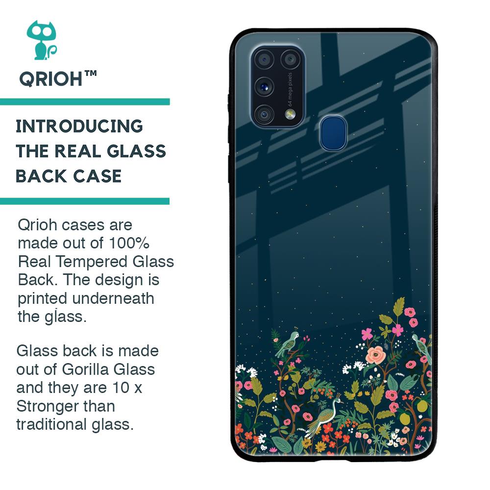 Small Garden Glass Case For Samsung Galaxy M31 Prime