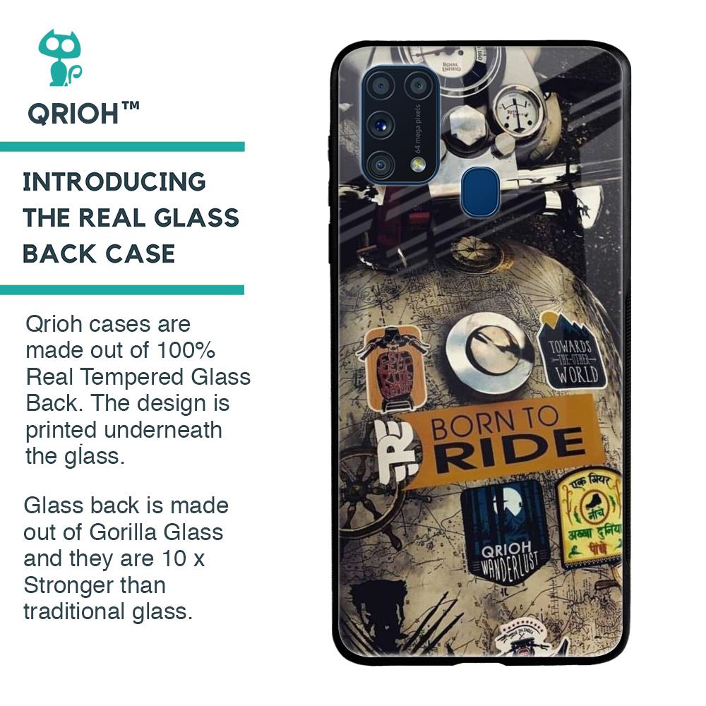 Ride Mode On Glass Case for Samsung Galaxy M31 Prime
