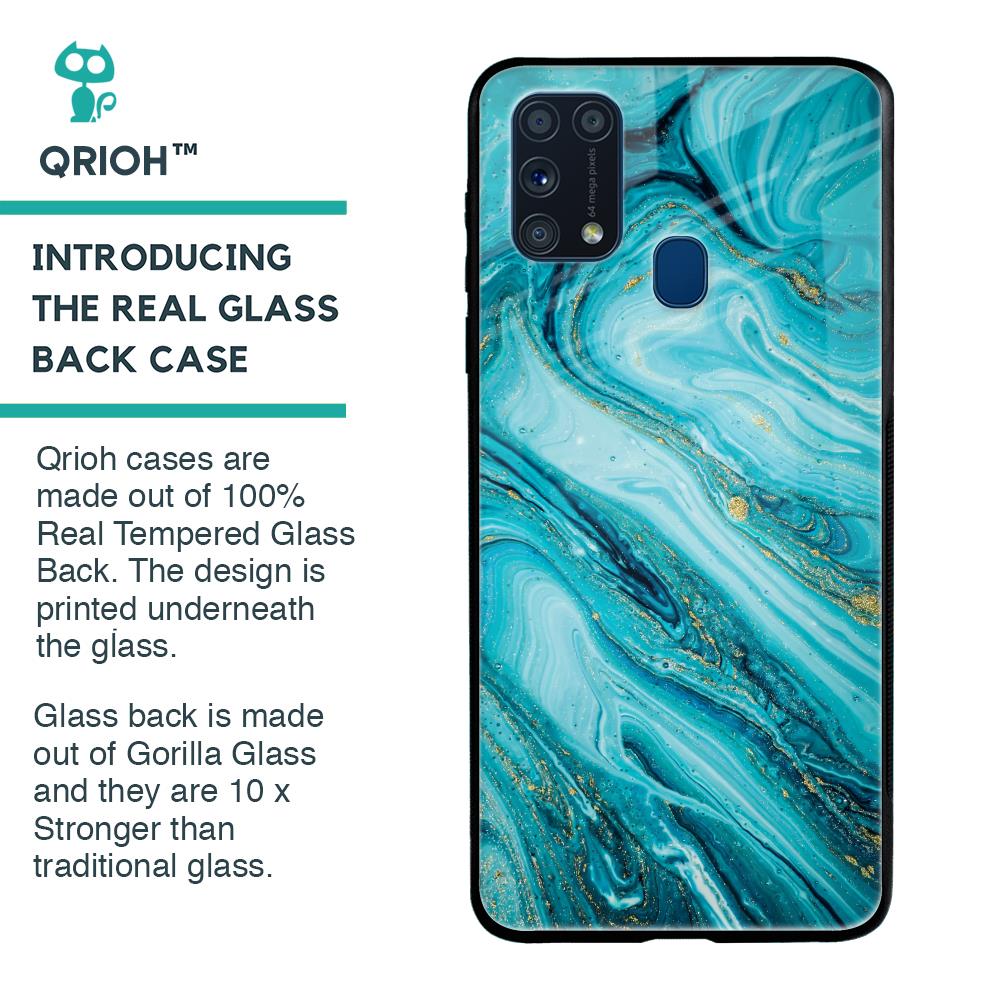 Ocean Marble Glass Case for Samsung Galaxy M31 Prime