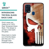 Red Skull Glass Case for Samsung Galaxy M31 Prime