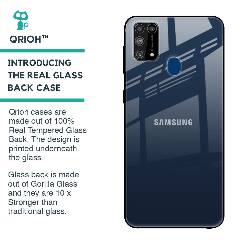 Overshadow Blue Glass Case For Samsung Galaxy M31 Prime