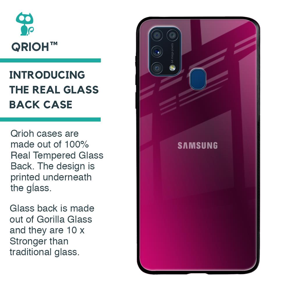 Pink Burst Glass Case for Samsung Galaxy M31 Prime