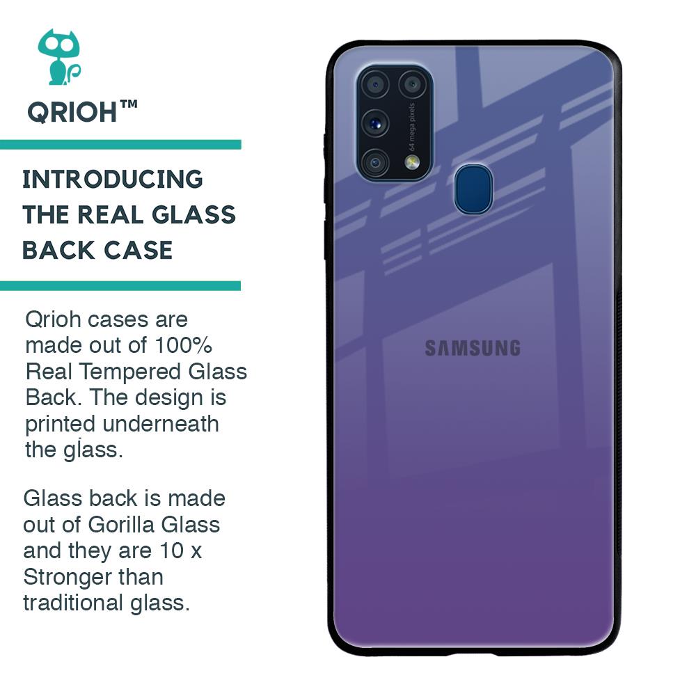 Indigo Pastel Glass Case For Samsung Galaxy M31 Prime