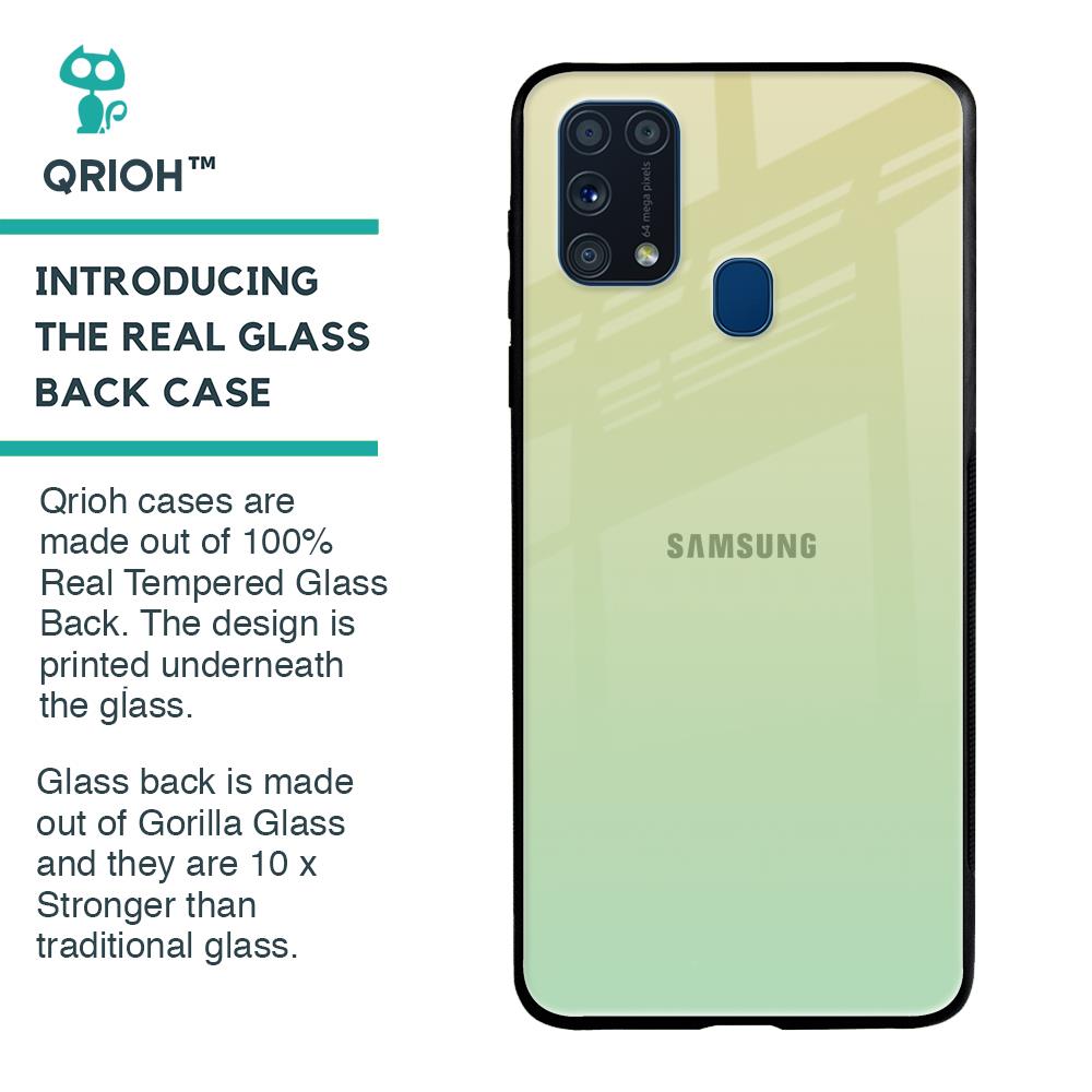 Mint Green Gradient Glass Case for Samsung Galaxy M31 Prime
