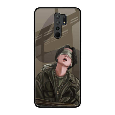 Blind Fold Poco M2 Glass Back Cover Online