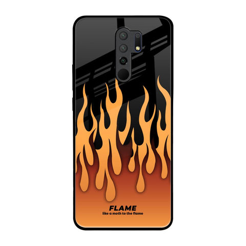 Fire Flame Poco M2 Glass Back Cover Online