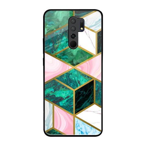 Seamless Green Marble Poco M2 Glass Back Cover Online