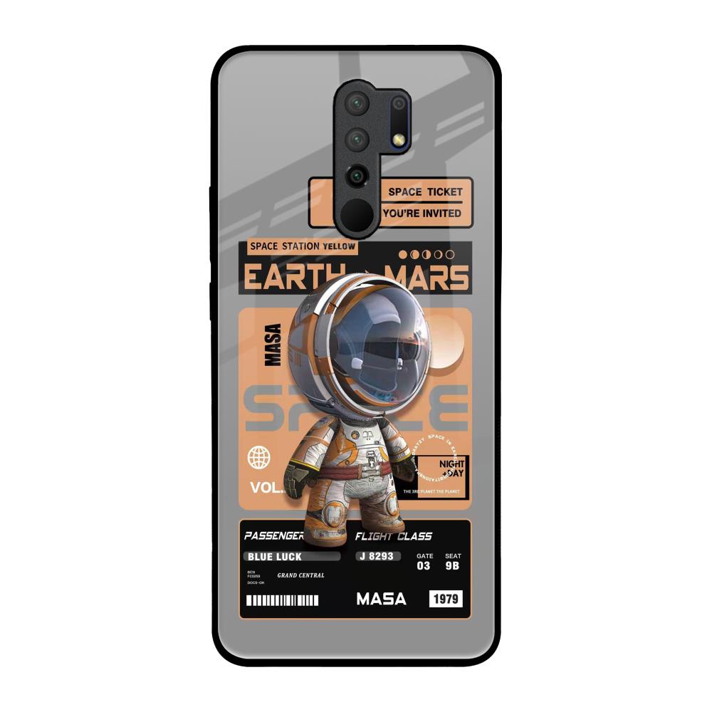 Space Ticket Poco M2 Glass Back Cover Online