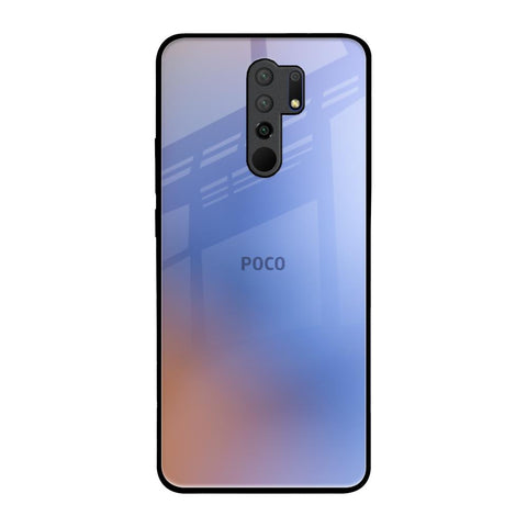 Blue Aura Poco M2 Glass Back Cover Online