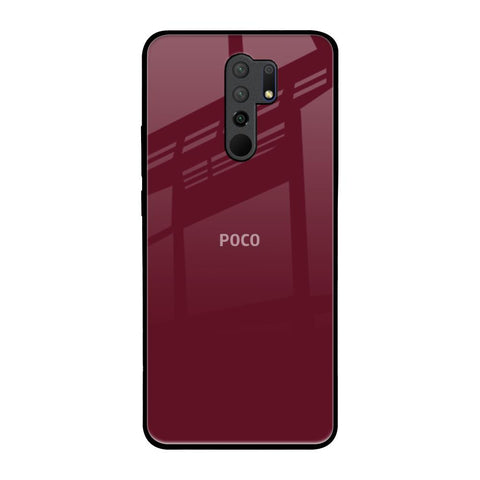 Classic Burgundy Poco M2 Glass Back Cover Online