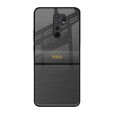 Grey Metallic Glass Poco M2 Glass Back Cover Online