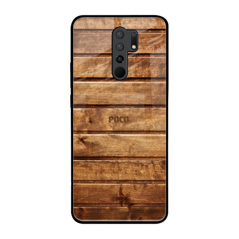 Wooden Planks Poco M2 Glass Back Cover Online