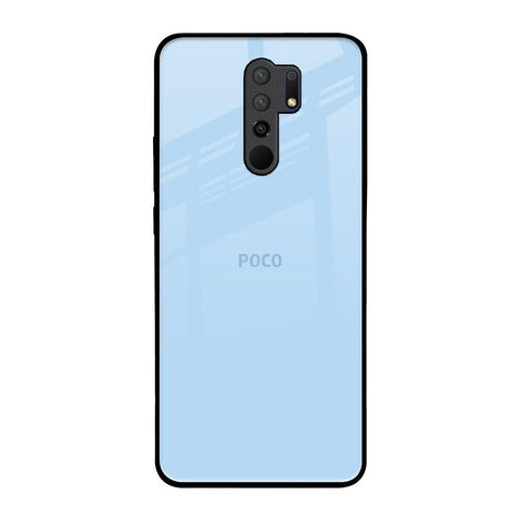 Pastel Sky Blue Poco M2 Glass Back Cover Online