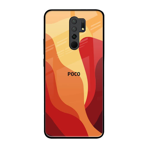 Magma Color Pattern Poco M2 Glass Back Cover Online