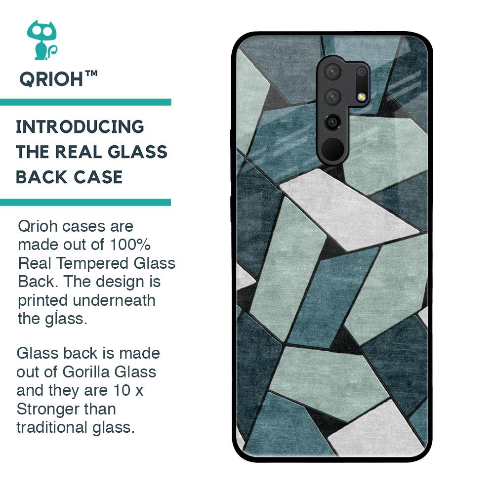Abstact Tiles Glass Case for Poco M2