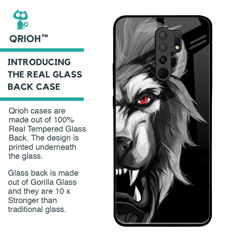 Wild Lion Glass Case for Poco M2