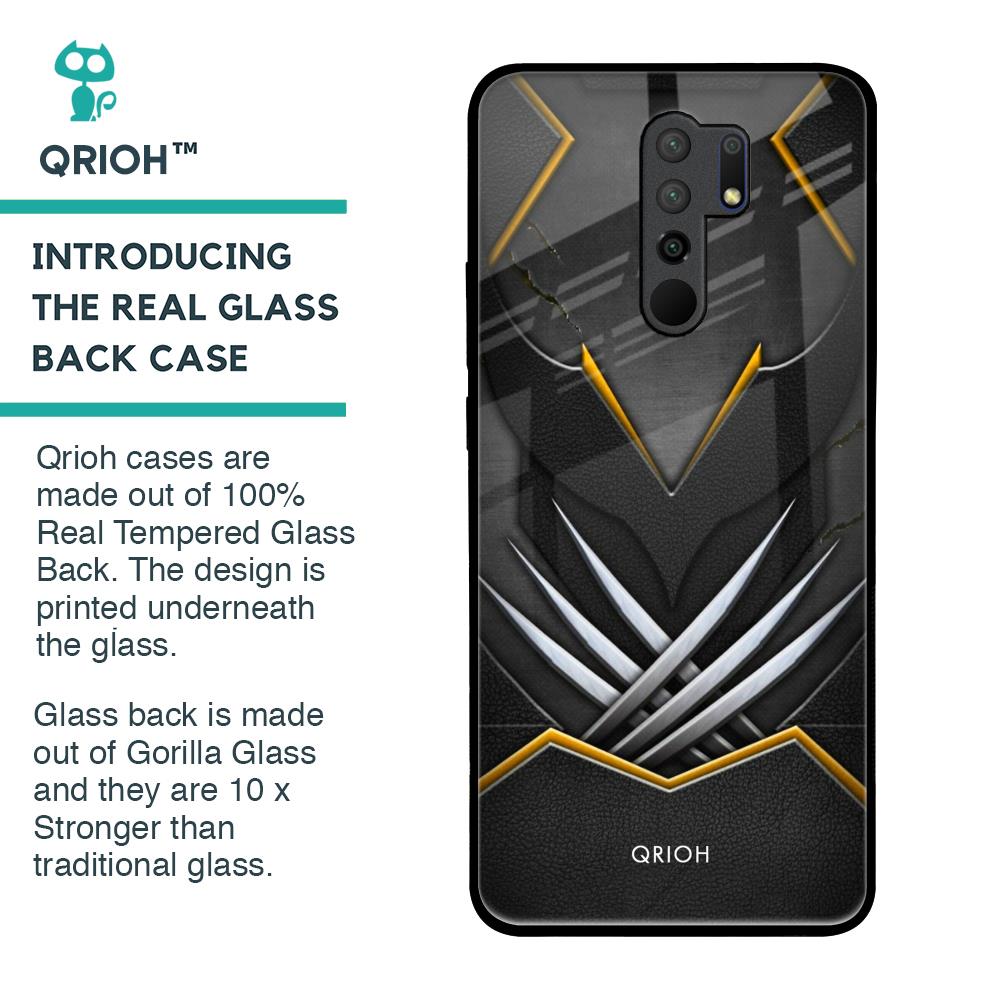 Black Warrior Glass Case for Poco M2