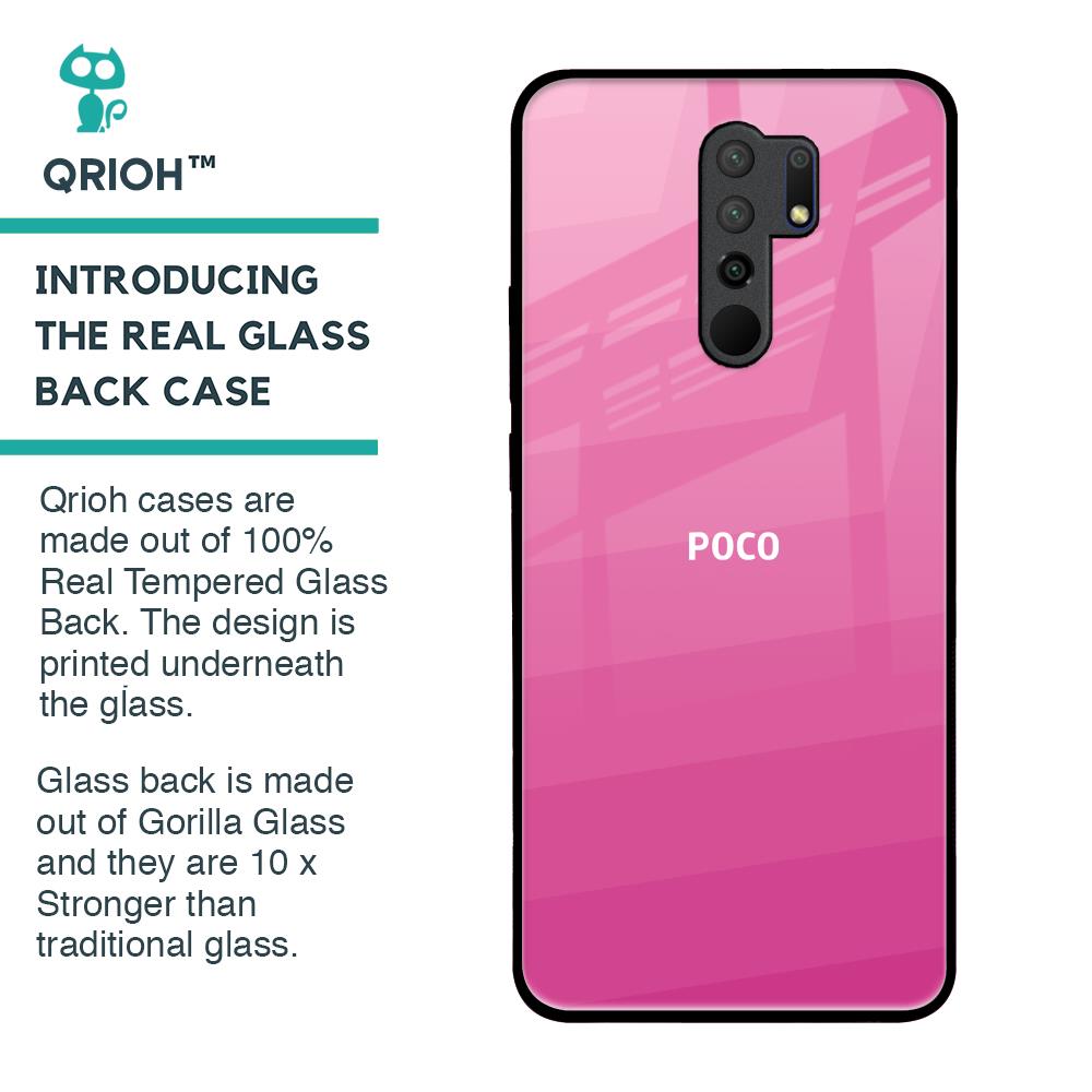 Pink Ribbon Caddy Glass Case for Poco M2