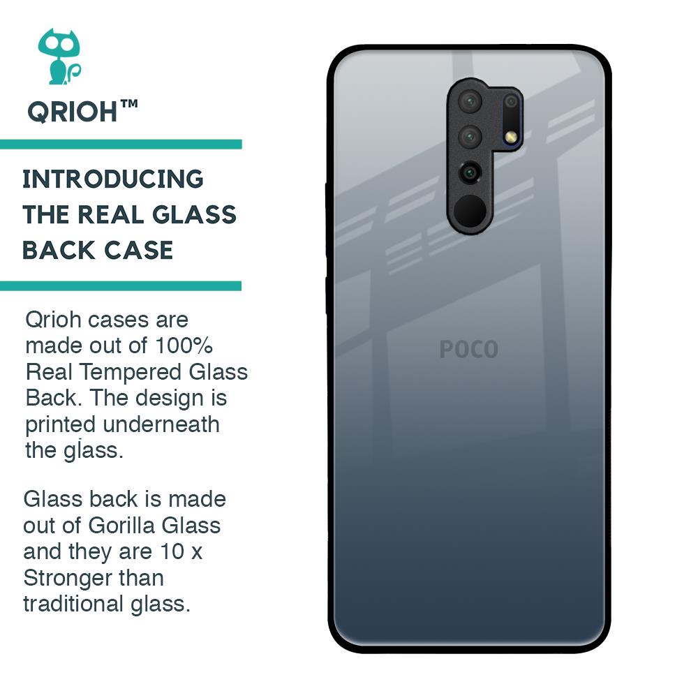Smokey Grey Color Glass Case For Poco M2
