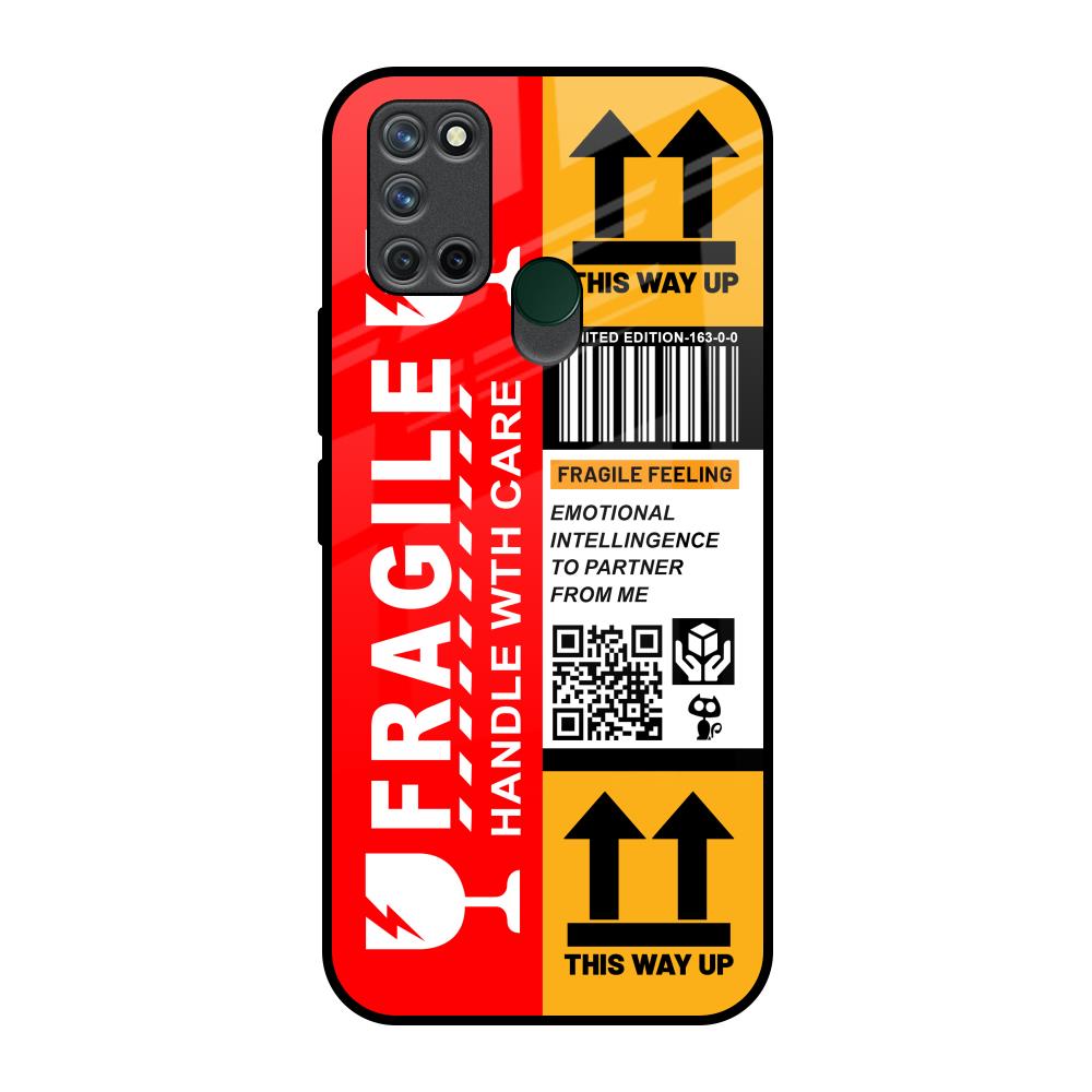 Handle With Care Realme 7i Glass Back Cover Online