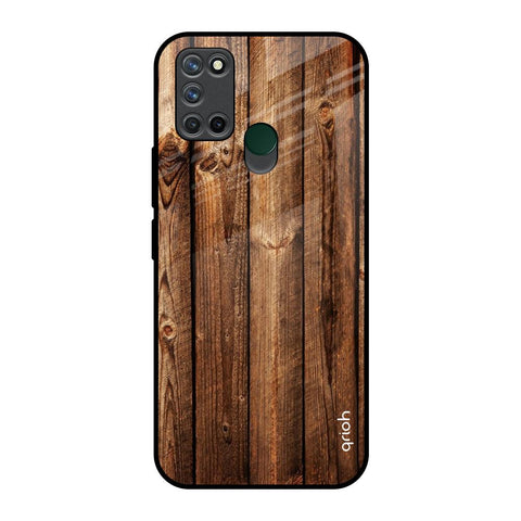 Timber Printed Realme 7i Glass Back Cover Online