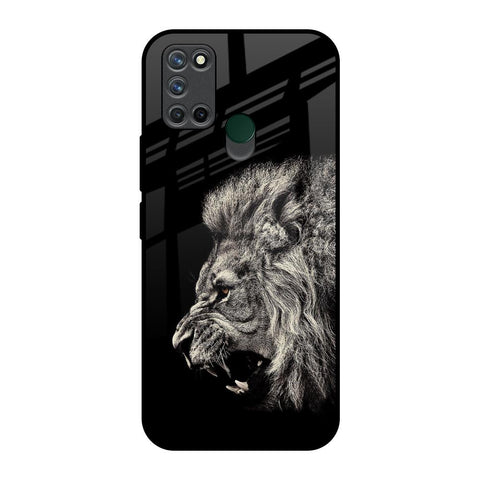 Brave Lion Realme 7i Glass Back Cover Online