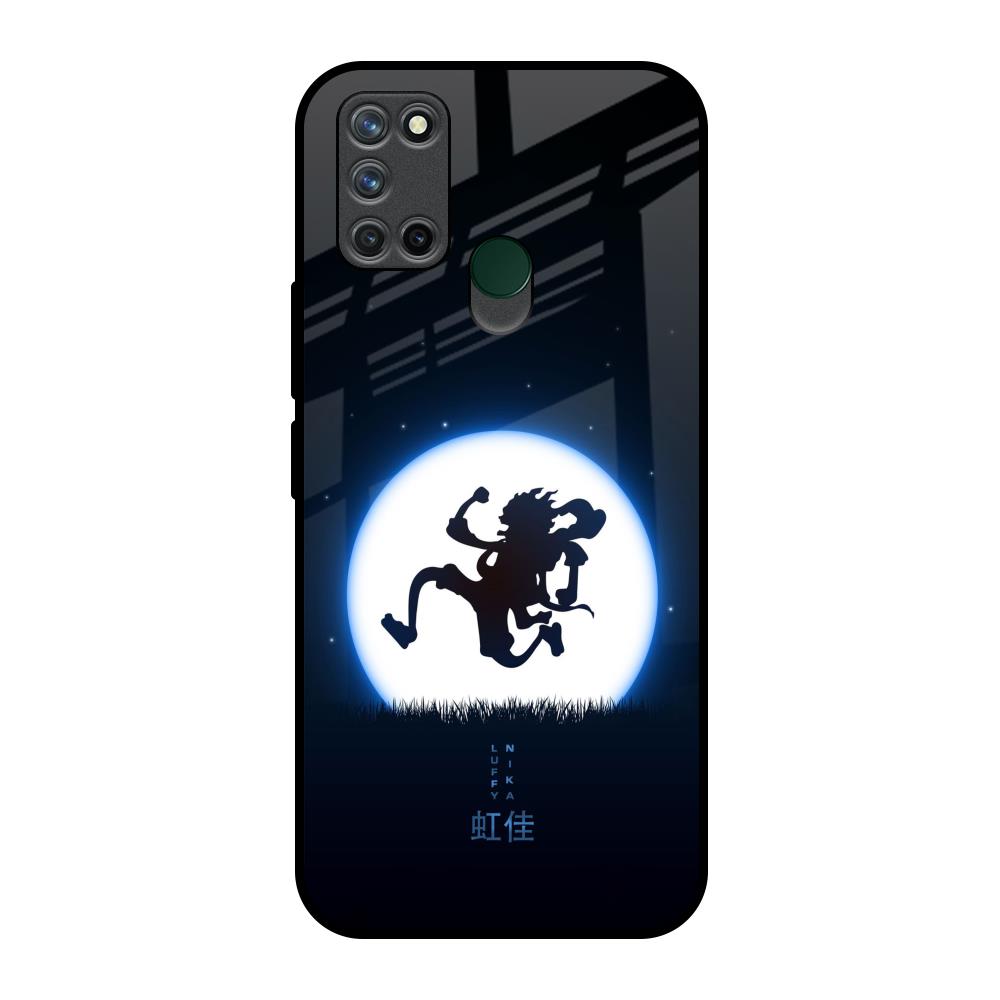 Luffy Nika Realme 7i Glass Back Cover Online