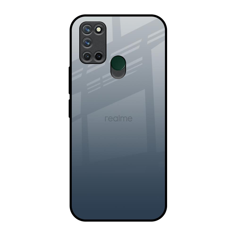Smokey Grey Color Realme 7i Glass Back Cover Online