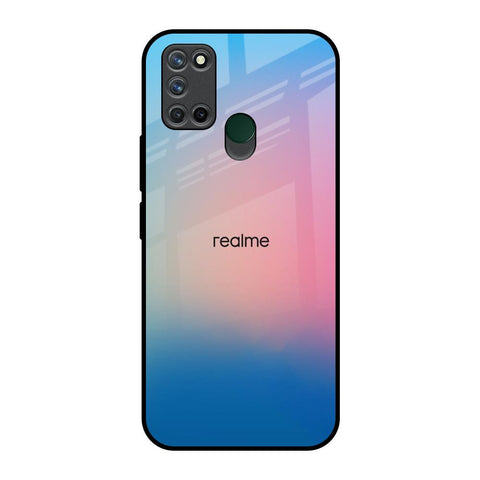 Blue & Pink Ombre Realme 7i Glass Back Cover Online