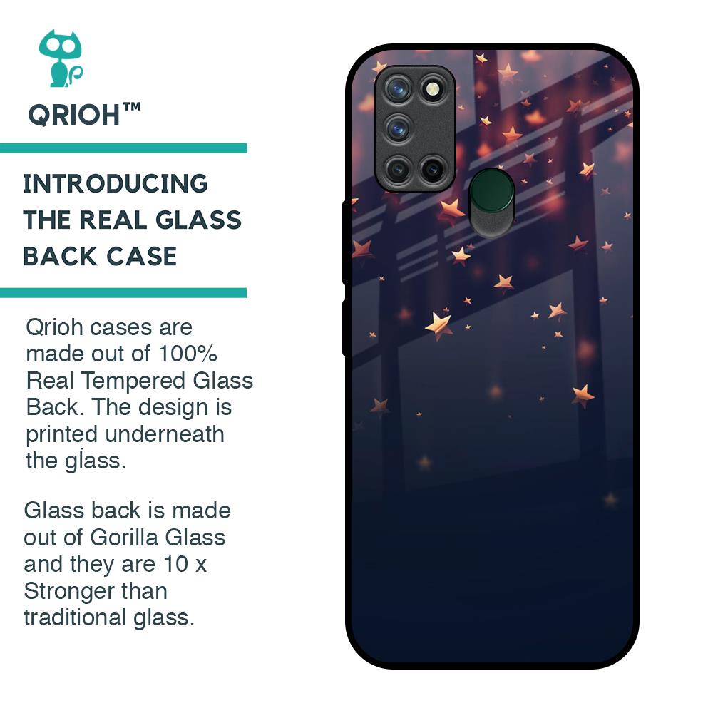 Falling Stars Glass Case For Realme 7i