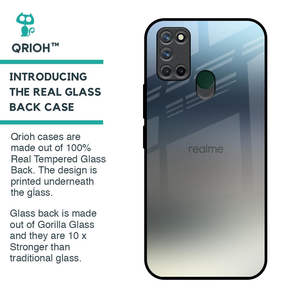 Tricolor Ombre Glass Case for Realme 7i