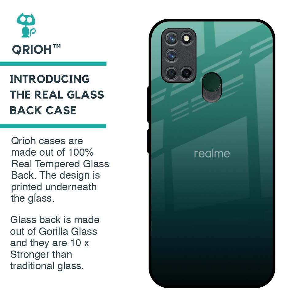 Palm Green Glass Case For Realme 7i