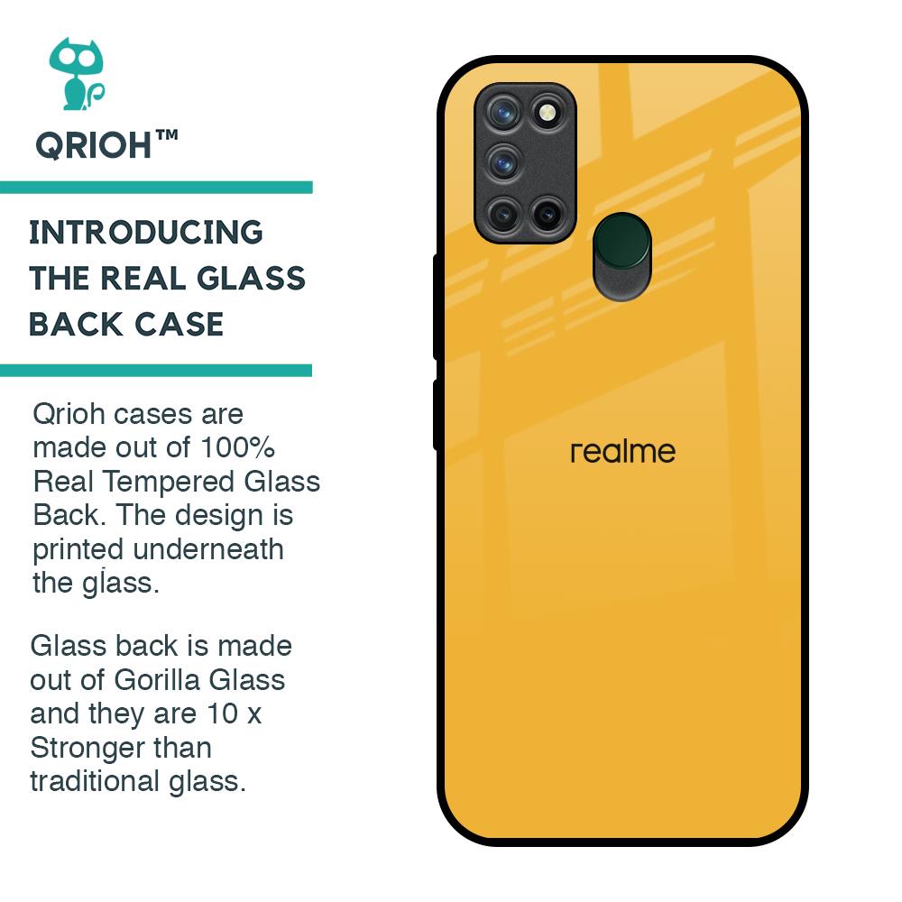 Fluorescent Yellow Glass case for Realme 7i