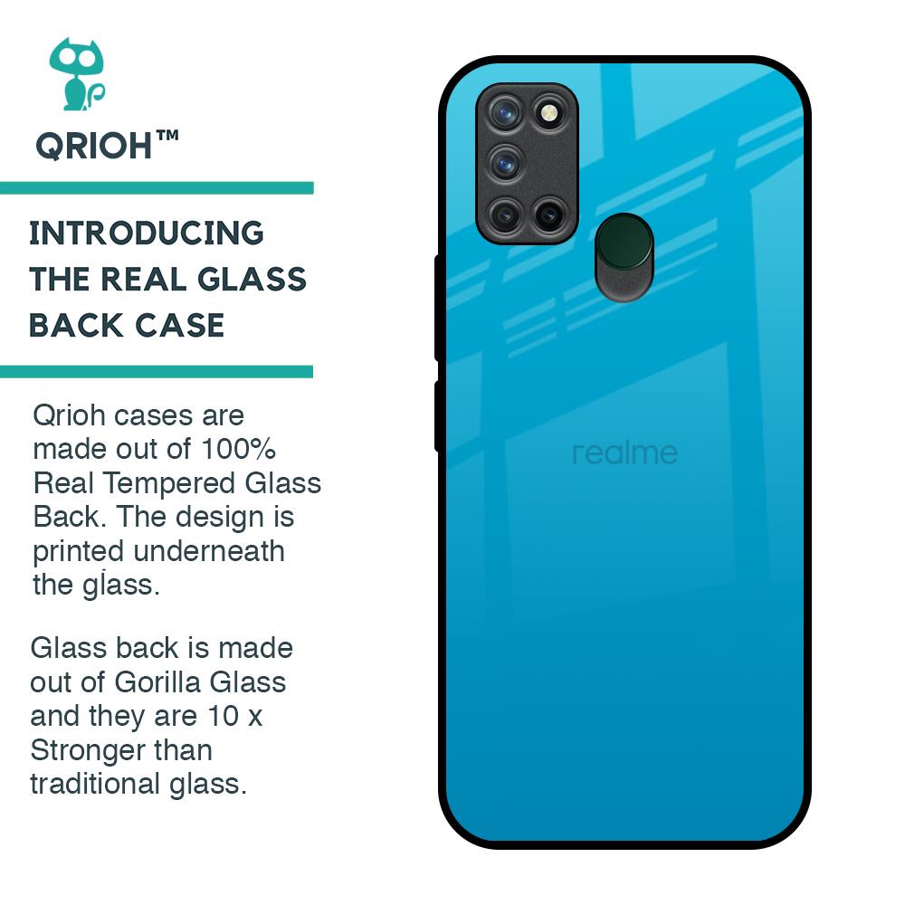 Blue Aqua Glass Case for Realme 7i