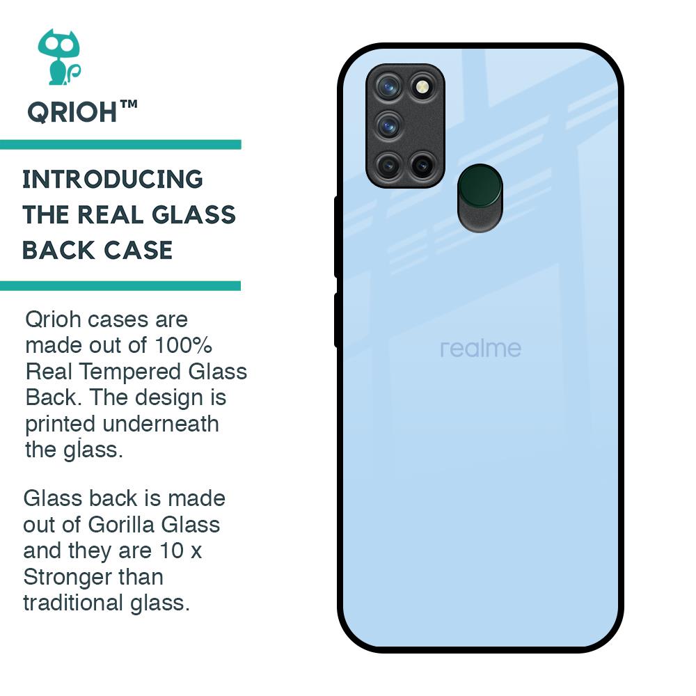 Pastel Sky Blue Glass Case for Realme 7i