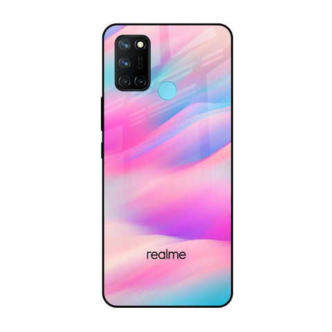 Colorful Waves Realme 7i Glass Cases & Covers Online