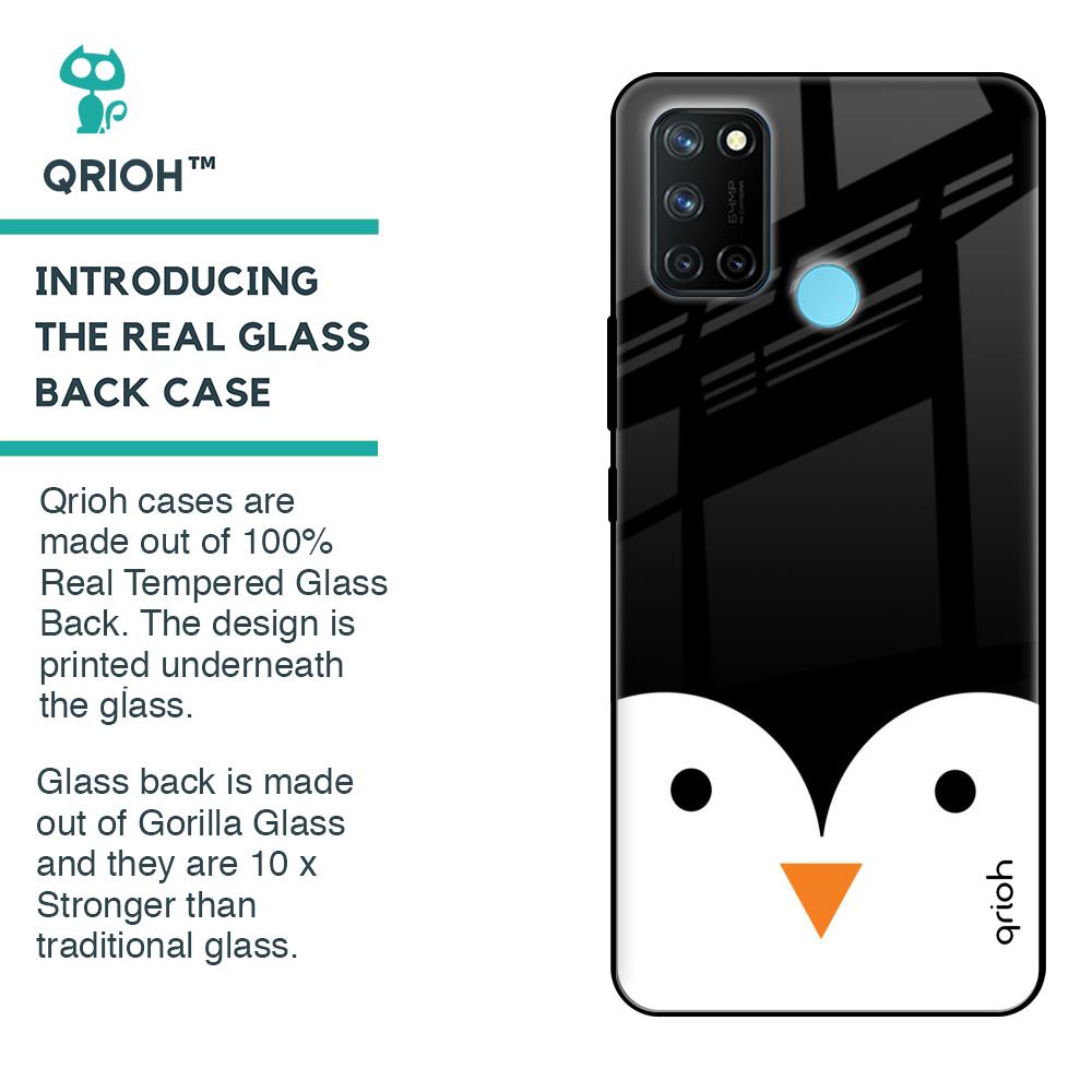 Cute Penguin Glass Case for Realme 7i