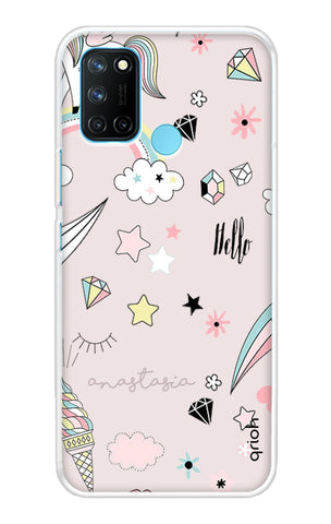 Unicorn Doodle Realme 7i Back Cover