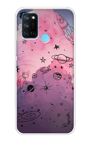 Space Doodles Art Realme 7i Back Cover