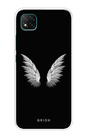 White Angel Wings Poco C3 Back Cover