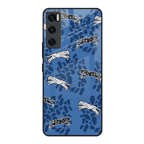 Blue Cheetah Vivo V20 SE Glass Back Cover Online