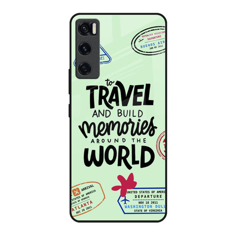 Travel Stamps Vivo V20 SE Glass Back Cover Online