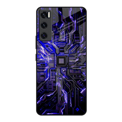 Techno Color Pattern Vivo V20 SE Glass Back Cover Online