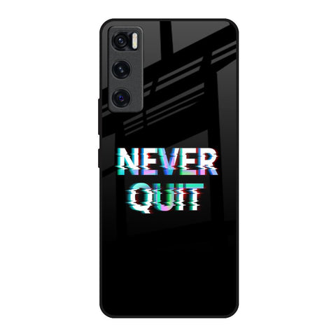 Never Quit Vivo V20 SE Glass Back Cover Online