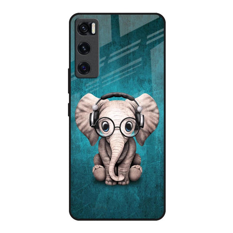 Adorable Baby Elephant Vivo V20 SE Glass Back Cover Online