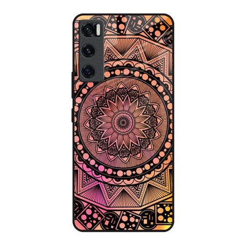 Floral Mandala Vivo V20 SE Glass Back Cover Online